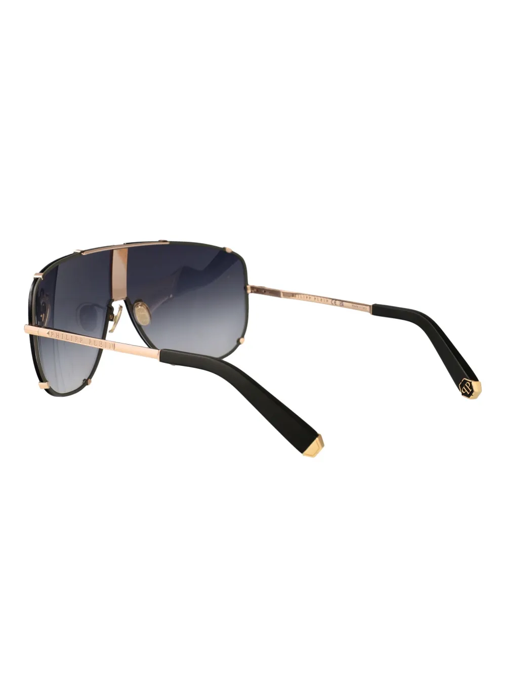 Philipp Plein Eyewear Zonnebril met schild montuur Zwart