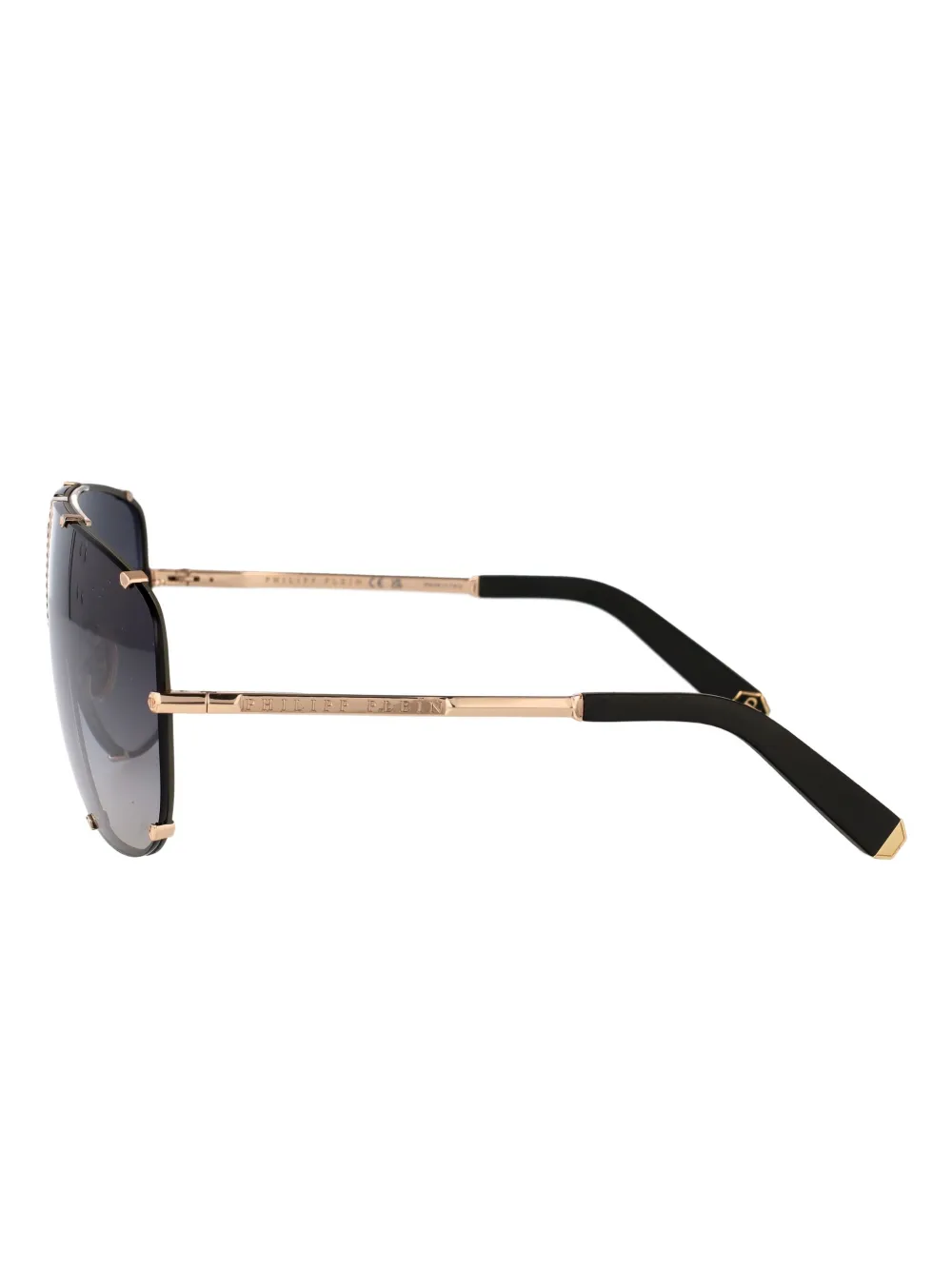 Philipp Plein Eyewear Zonnebril met schild montuur Zwart