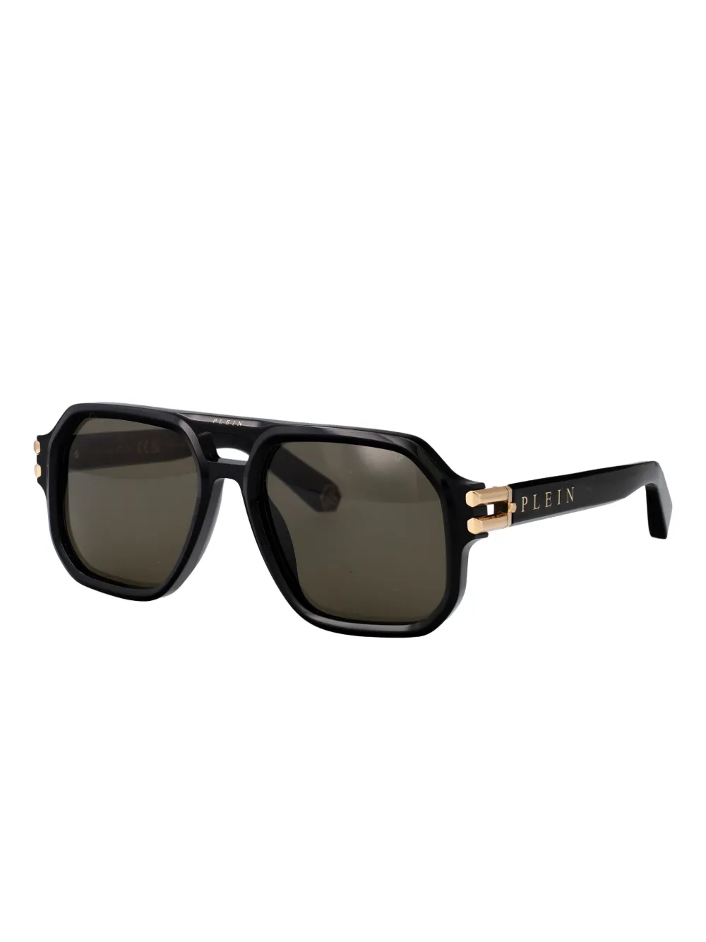 Philipp Plein Eyewear Zonnebril met geometrisch montuur Zwart