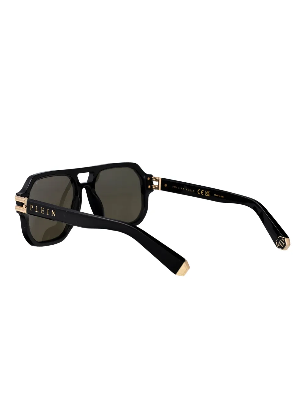 Philipp Plein Eyewear Zonnebril met geometrisch montuur Zwart