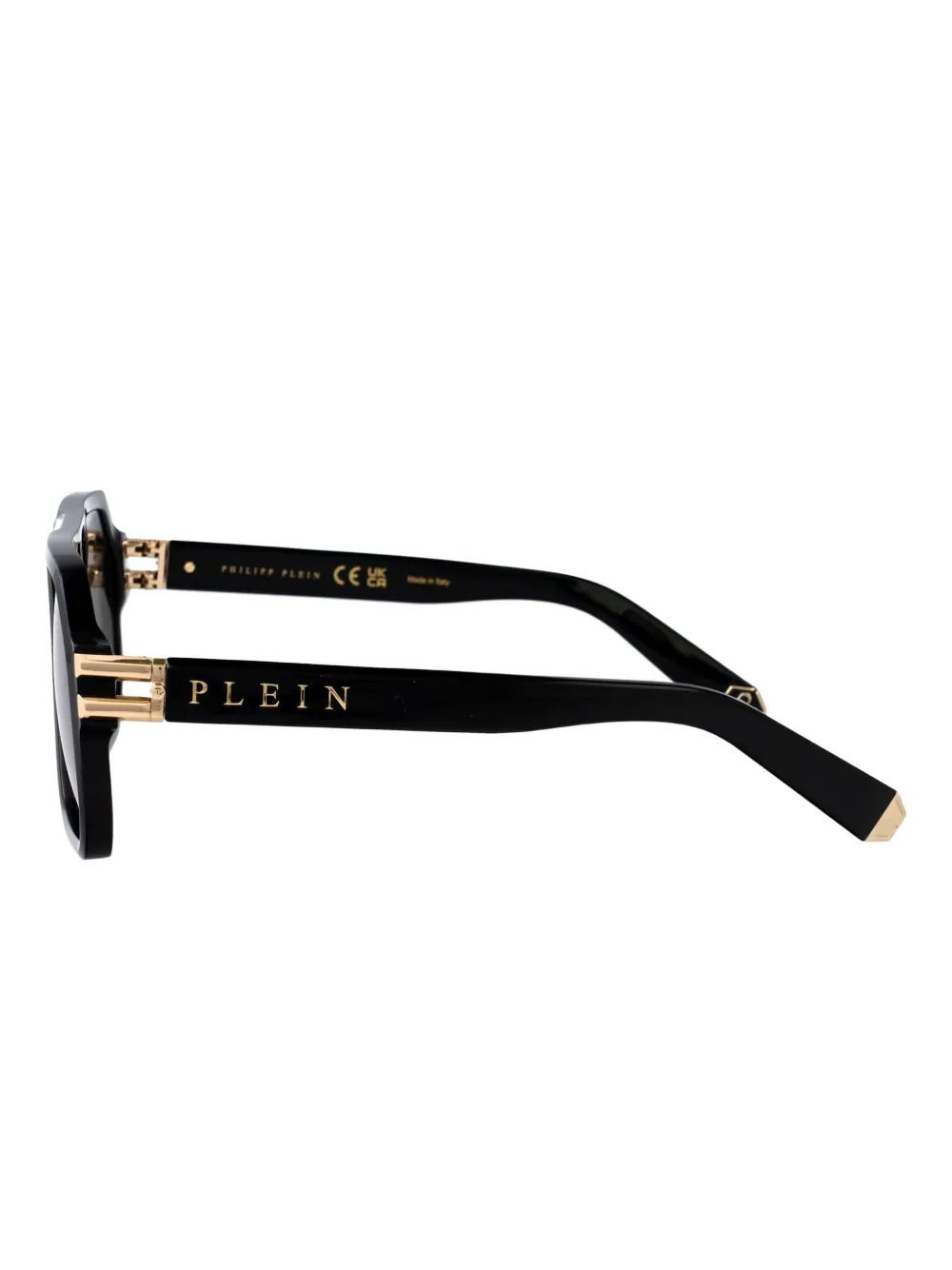 Philipp Plein Eyewear Zonnebril met geometrisch montuur Zwart