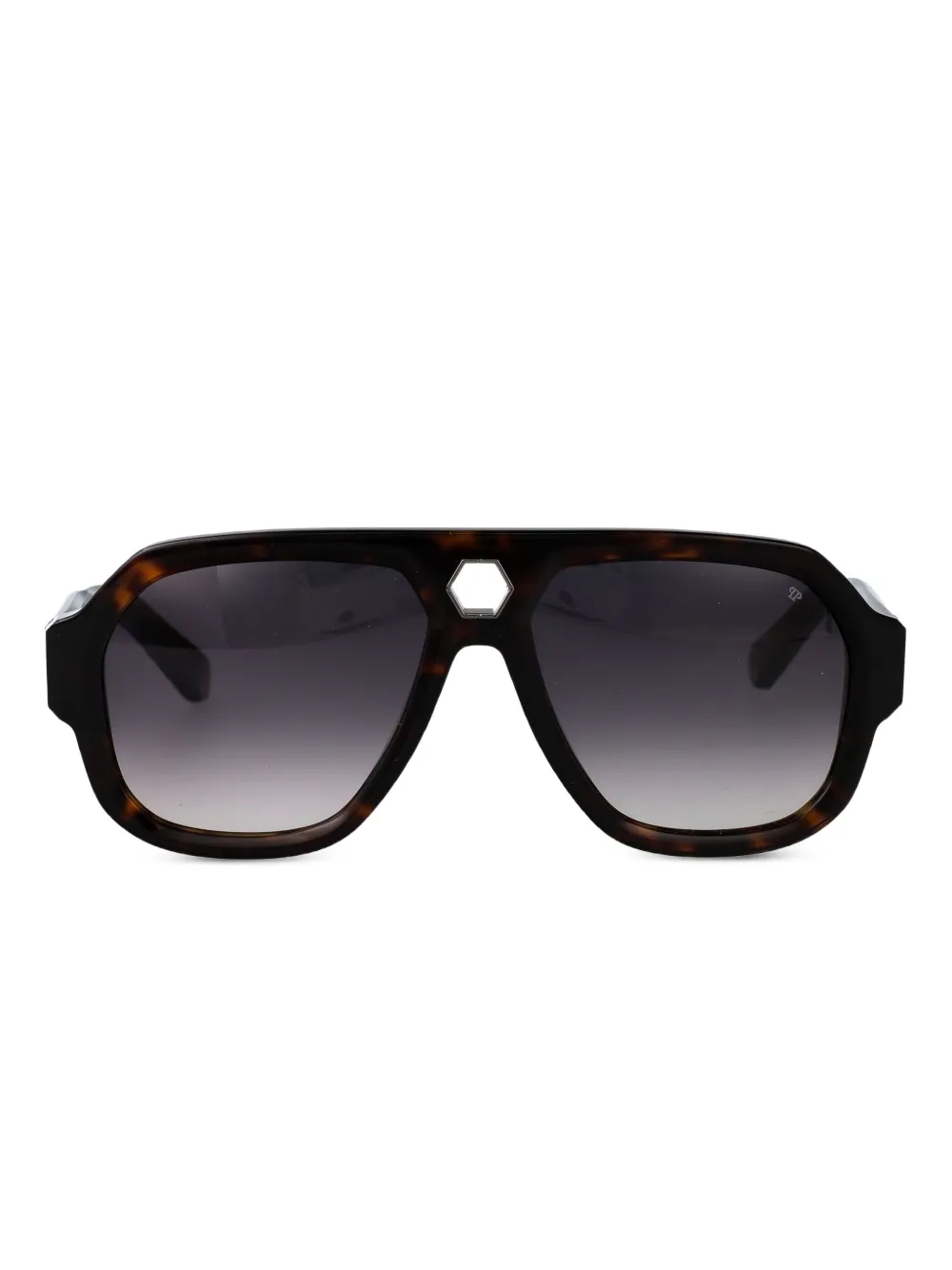 Philipp Plein Eyewear geometric-frame sunglasses - Marrone