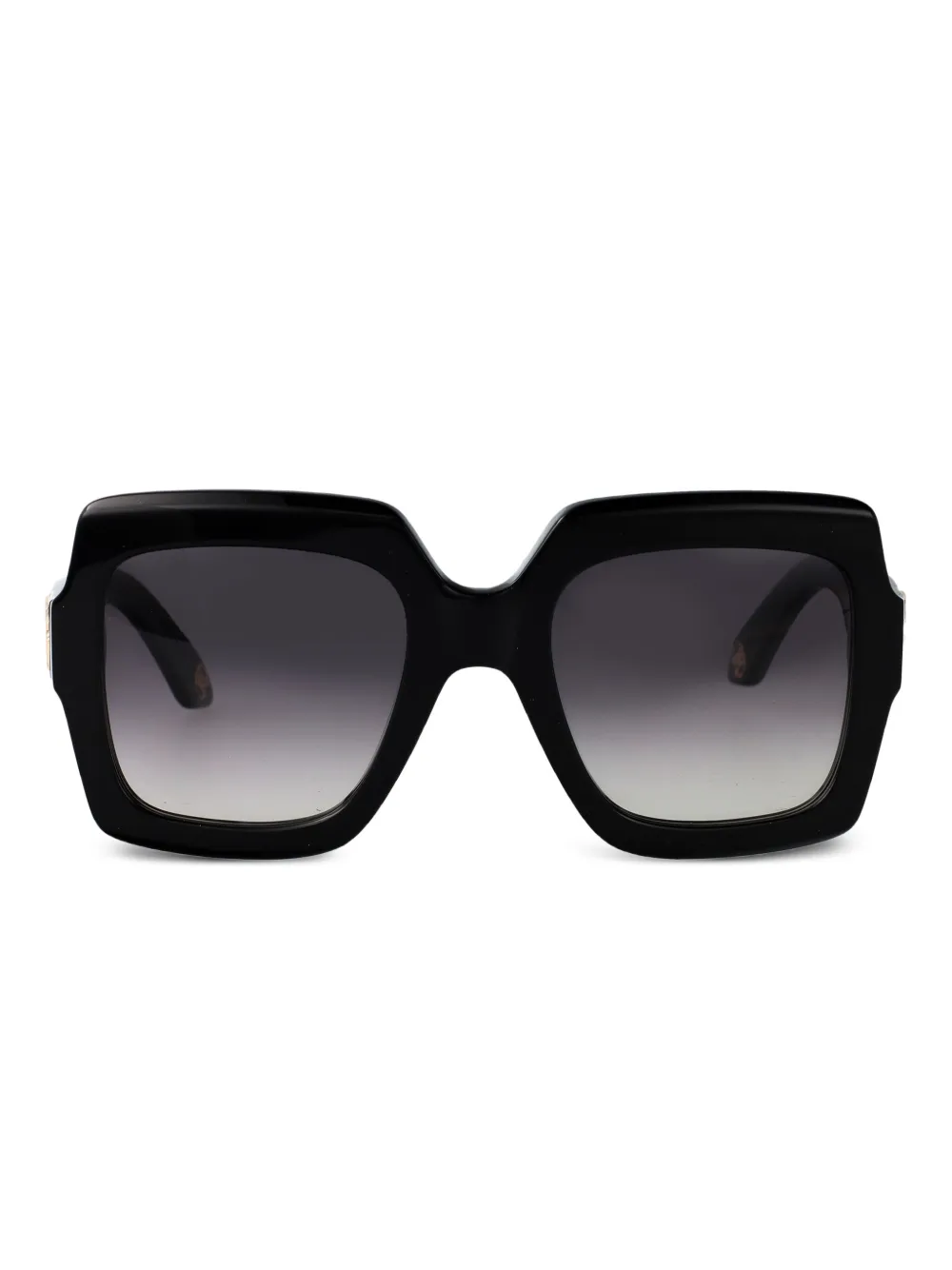 Roberto Cavalli Zonnebril met vierkant montuur en logoplakkaat Zwart