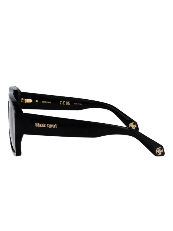 Roberto Cavalli geometric-frame Sunglasses | Black | FARFETCH GE display picture 2