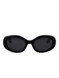 Roberto Cavalli oval-frame logo sunglasses - Black