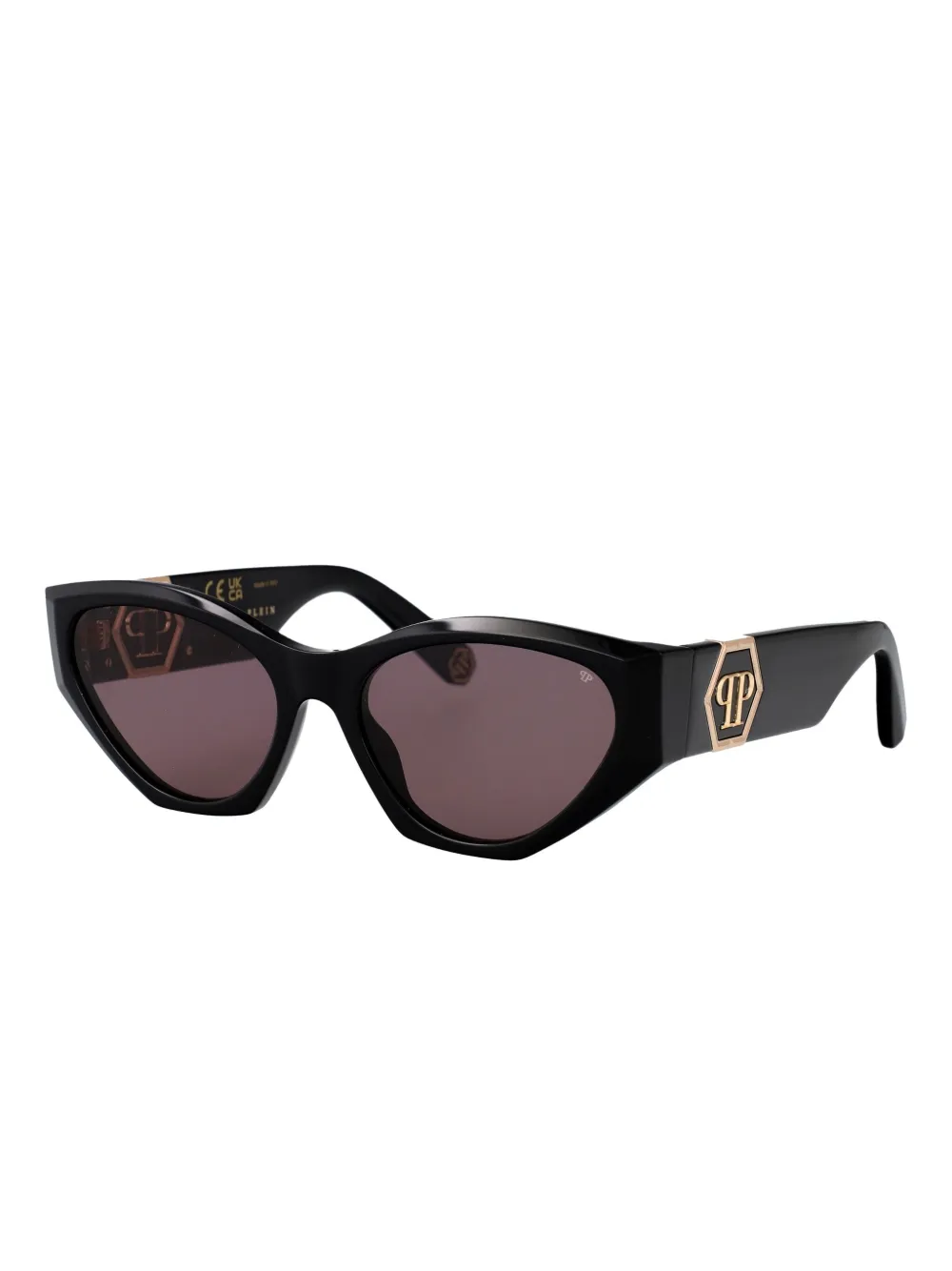 Philipp Plein Eyewear geometric-frame sunglasses - Zwart