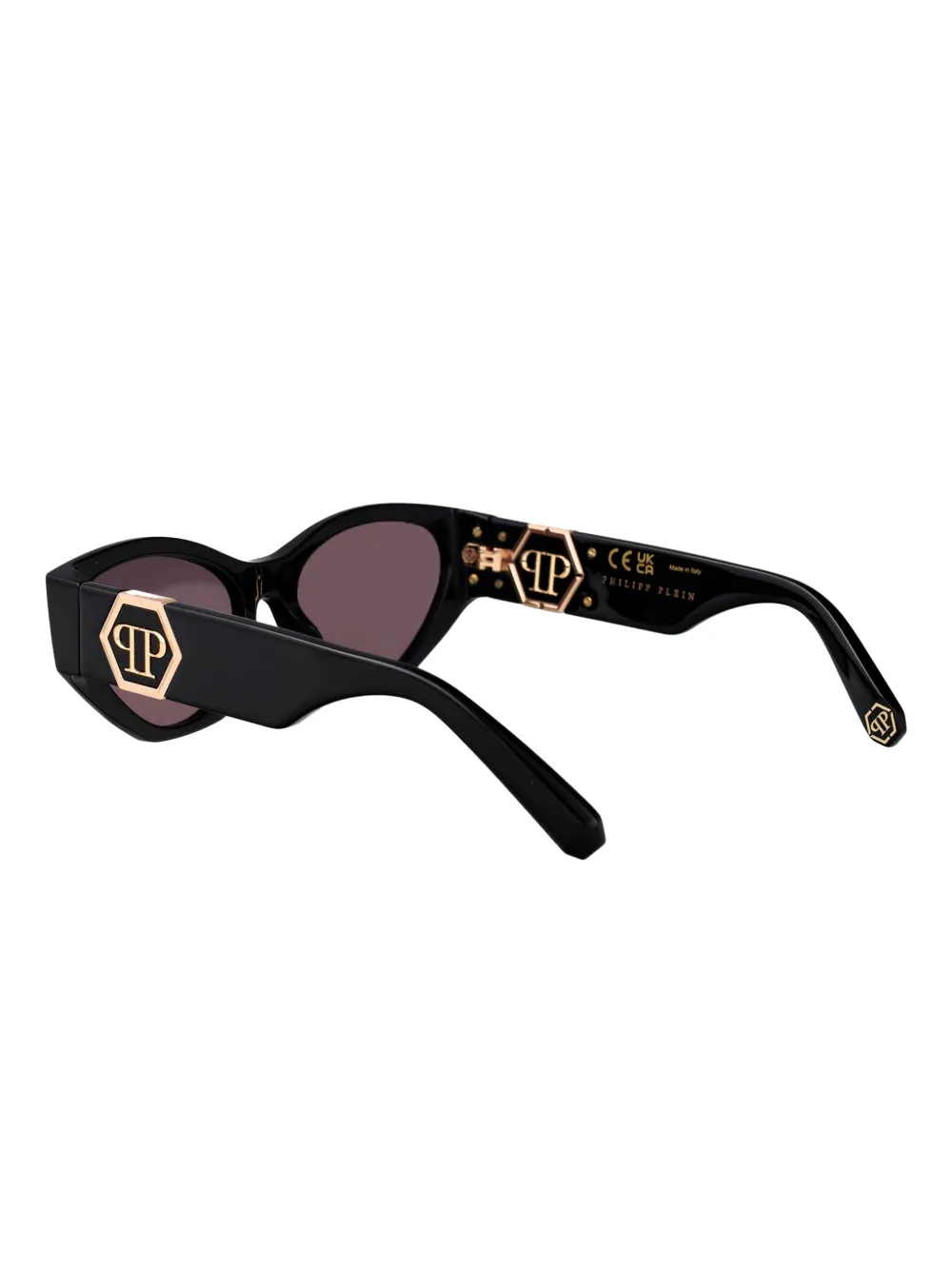 Philipp Plein Eyewear Zonnebril met geometrisch montuur Zwart