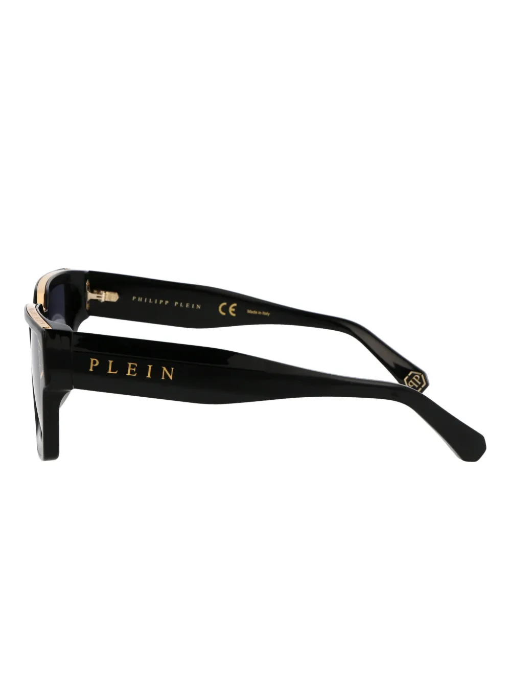 Philipp Plein Eyewear Zonnebril met vierkant montuur en logodetail Zwart
