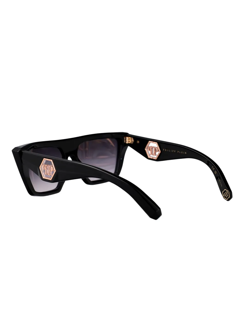 Philipp Plein Eyewear Zonnebril met geometrisch montuur Zwart