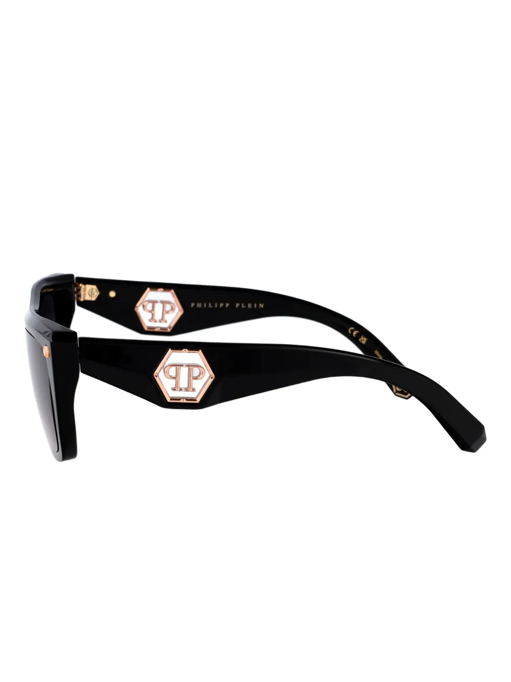 Philipp Plein Eyewear Zonnebril met geometrisch montuur Zwart