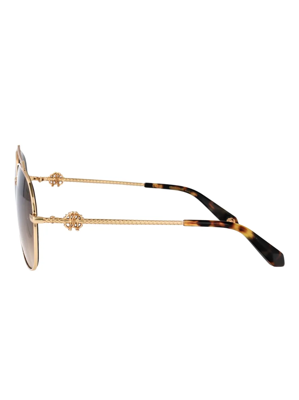 Roberto Cavalli Zonnebril met piloten montuur Goud