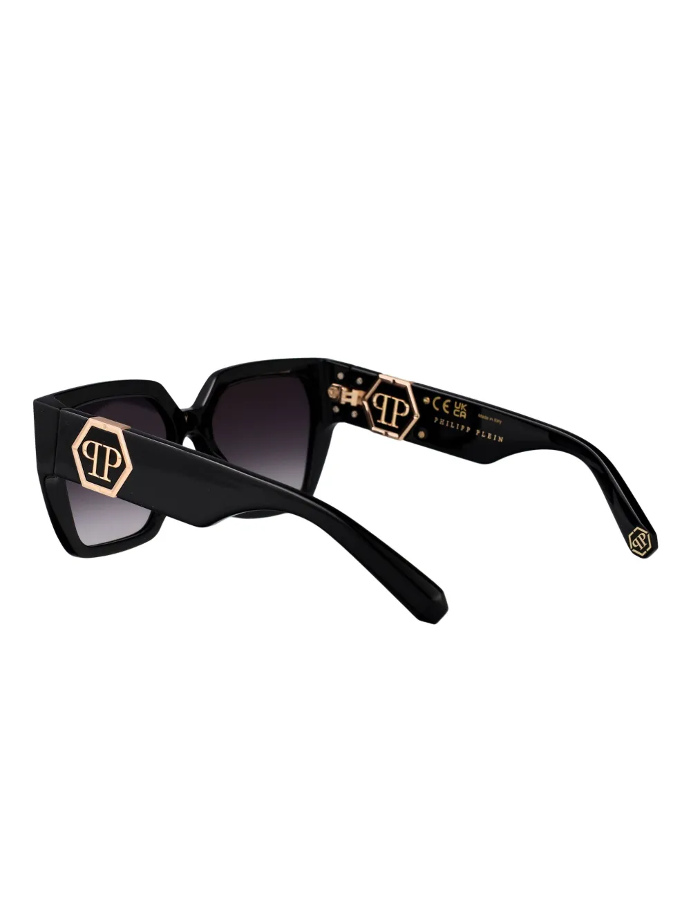 Philipp Plein Eyewear Zonnebril met logodetail Zwart