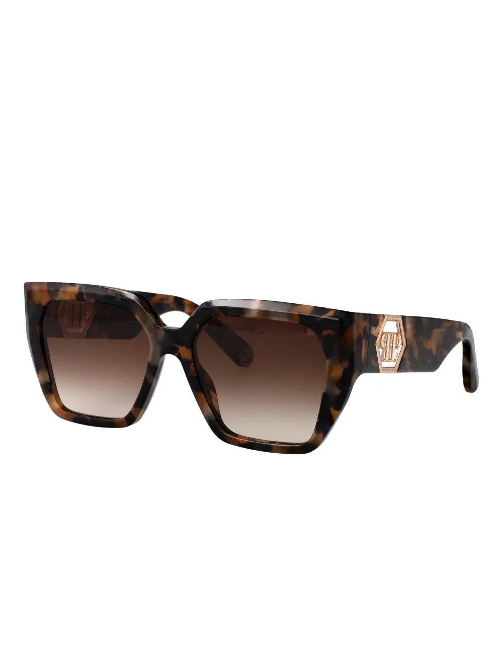 Philipp Plein Eyewear tortoiseshell sunglasses - Bruin