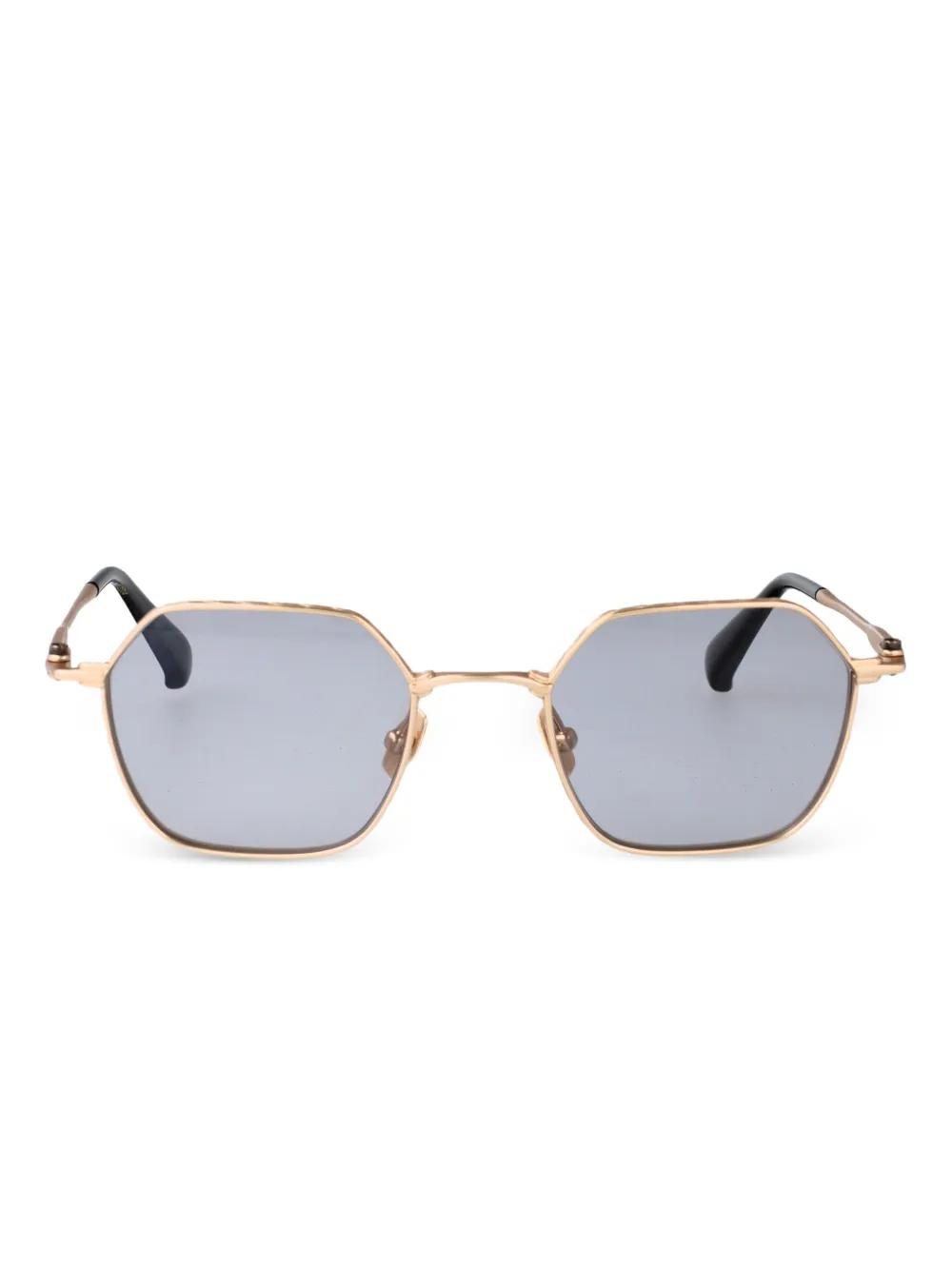 Yohji Yamamoto geometric-frame sunglasses - イエロー Yohji Yamamoto geometric-frame sunglasses - イエロー