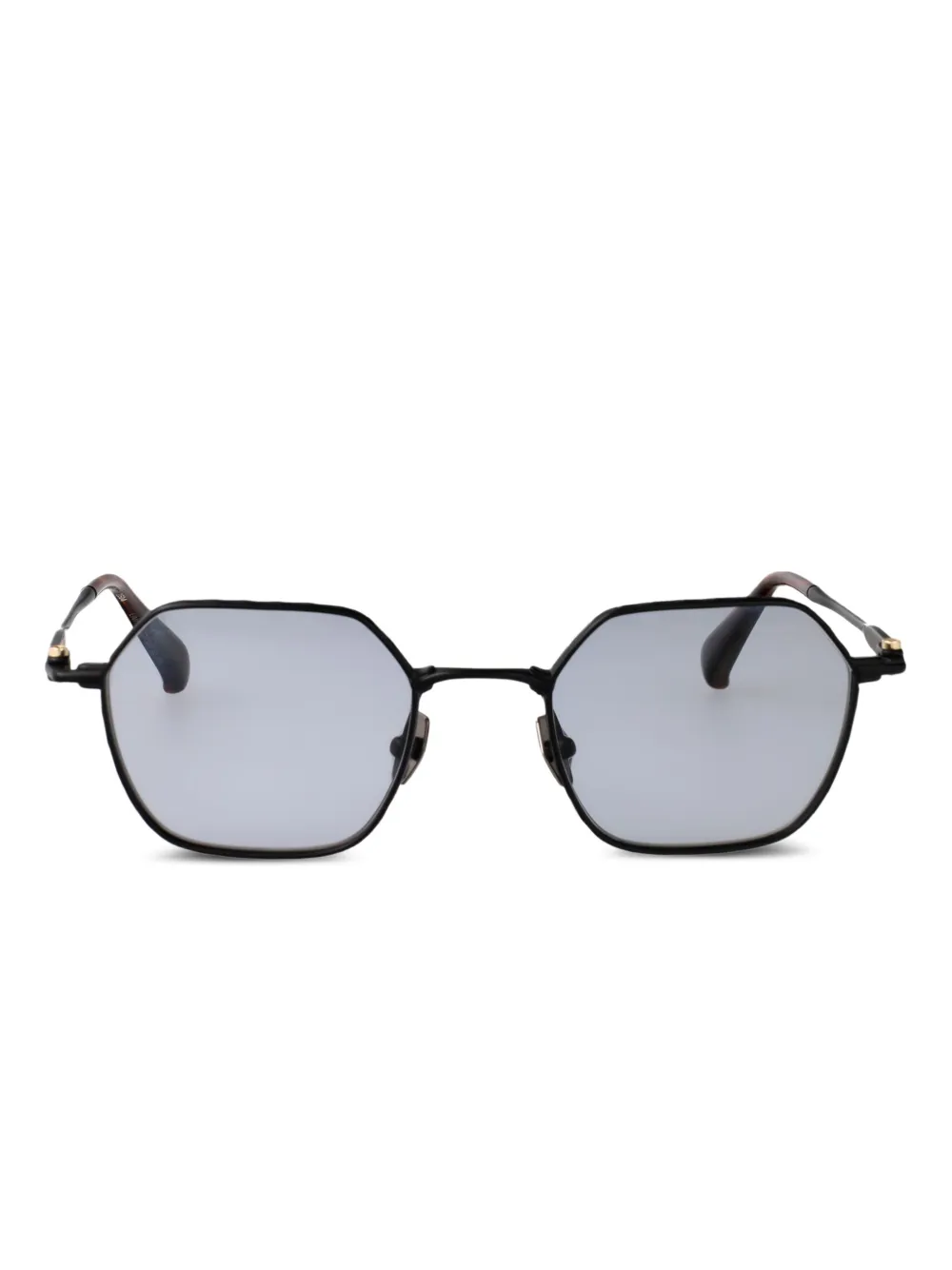 Yohji Yamamoto geometric-frame sunglasses - ブラック Yohji Yamamoto geometric-frame sunglasses - ブラック