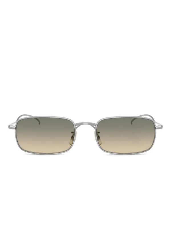 Oliver Peoples スクエアフレーム サングラス | シルバートーン