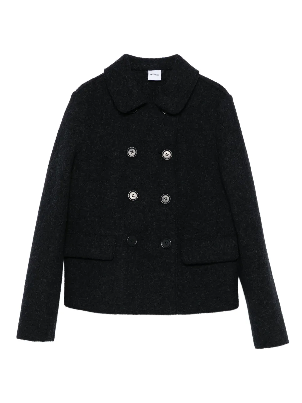 ASPESI double-breasted virgin-wool jacket | Grey | Image 1