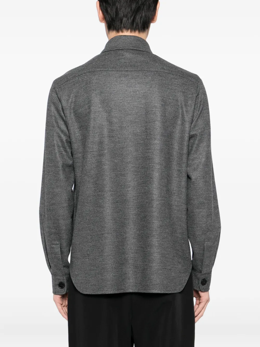 Harris Wharf London Wool Shirt Jacket In Gray