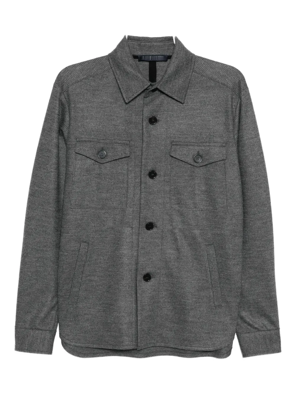 Harris Wharf London Wool Shirt Jacket In Gray