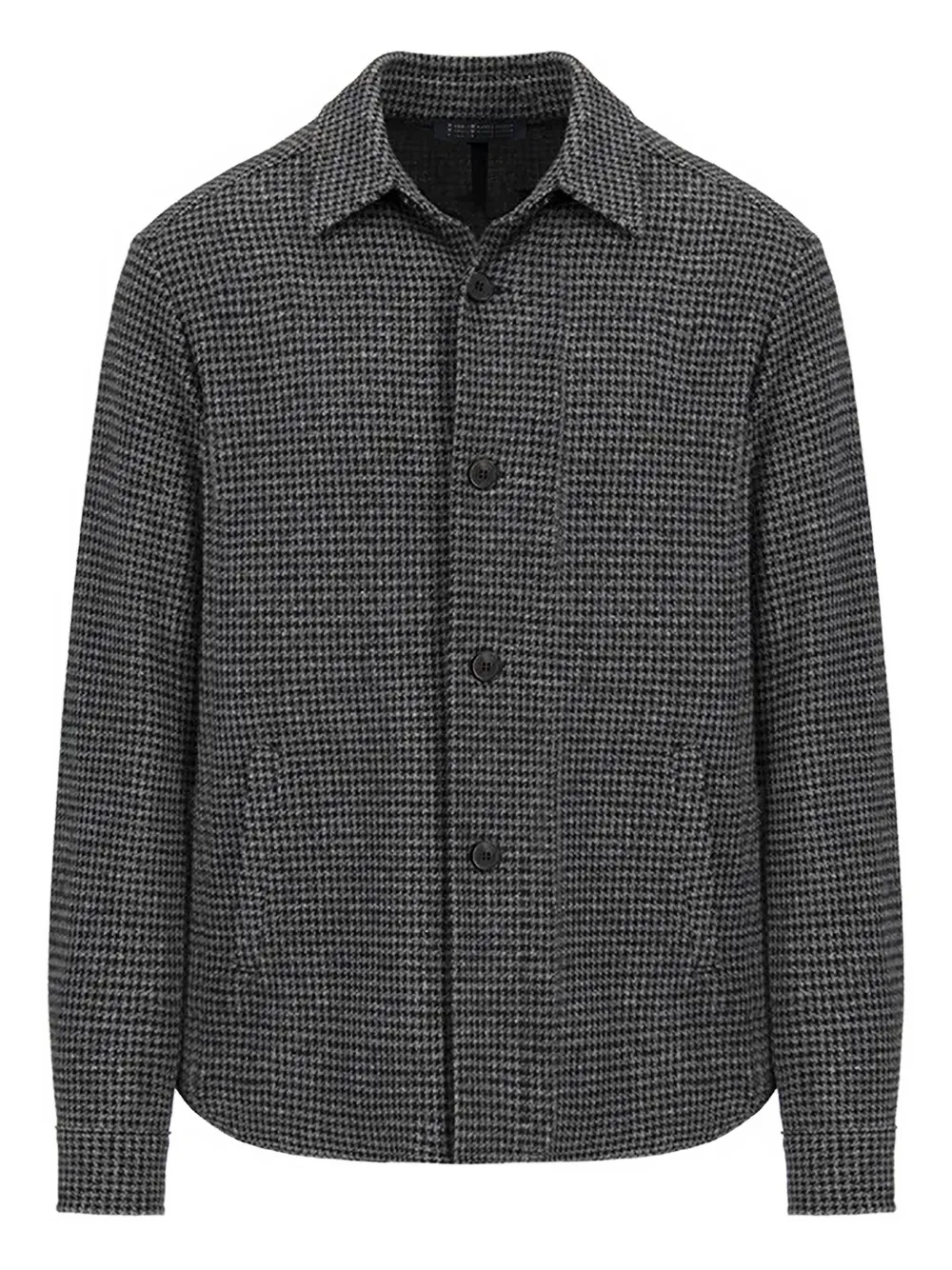 Harris Wharf London houndstooth shirt | Grey | Image 1