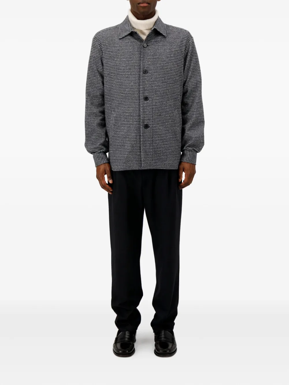 Harris Wharf London houndstooth shirt | Shirt Jackets | Image 2