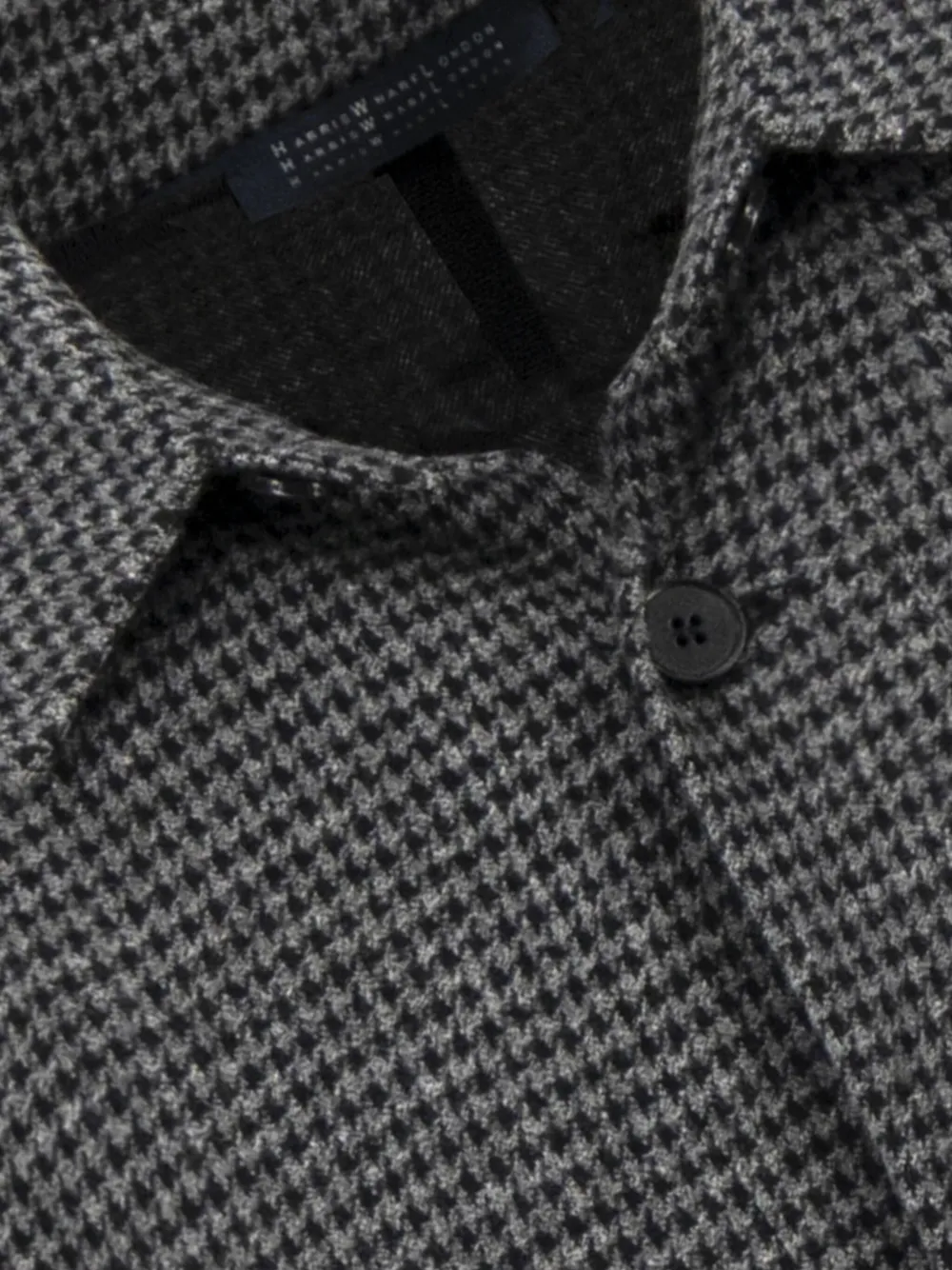 Harris Wharf London Houndstooth Wool Jacket In Gray