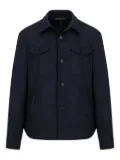 Harris Wharf London button-fastening shirt jacket - Blue