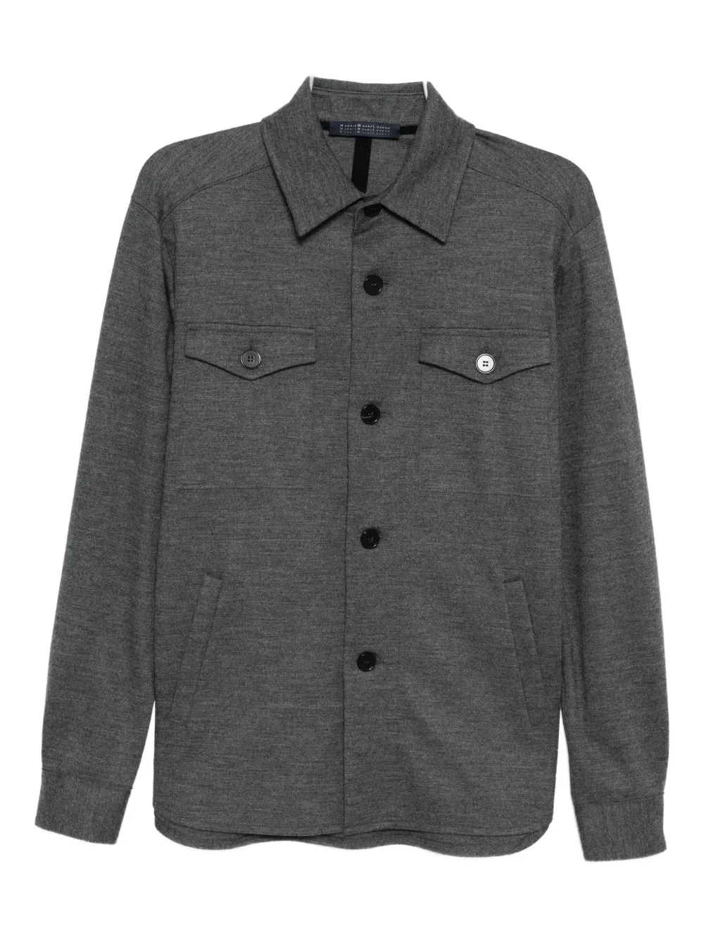 Harris Wharf London Wool Shirt Jacket In Animal Print