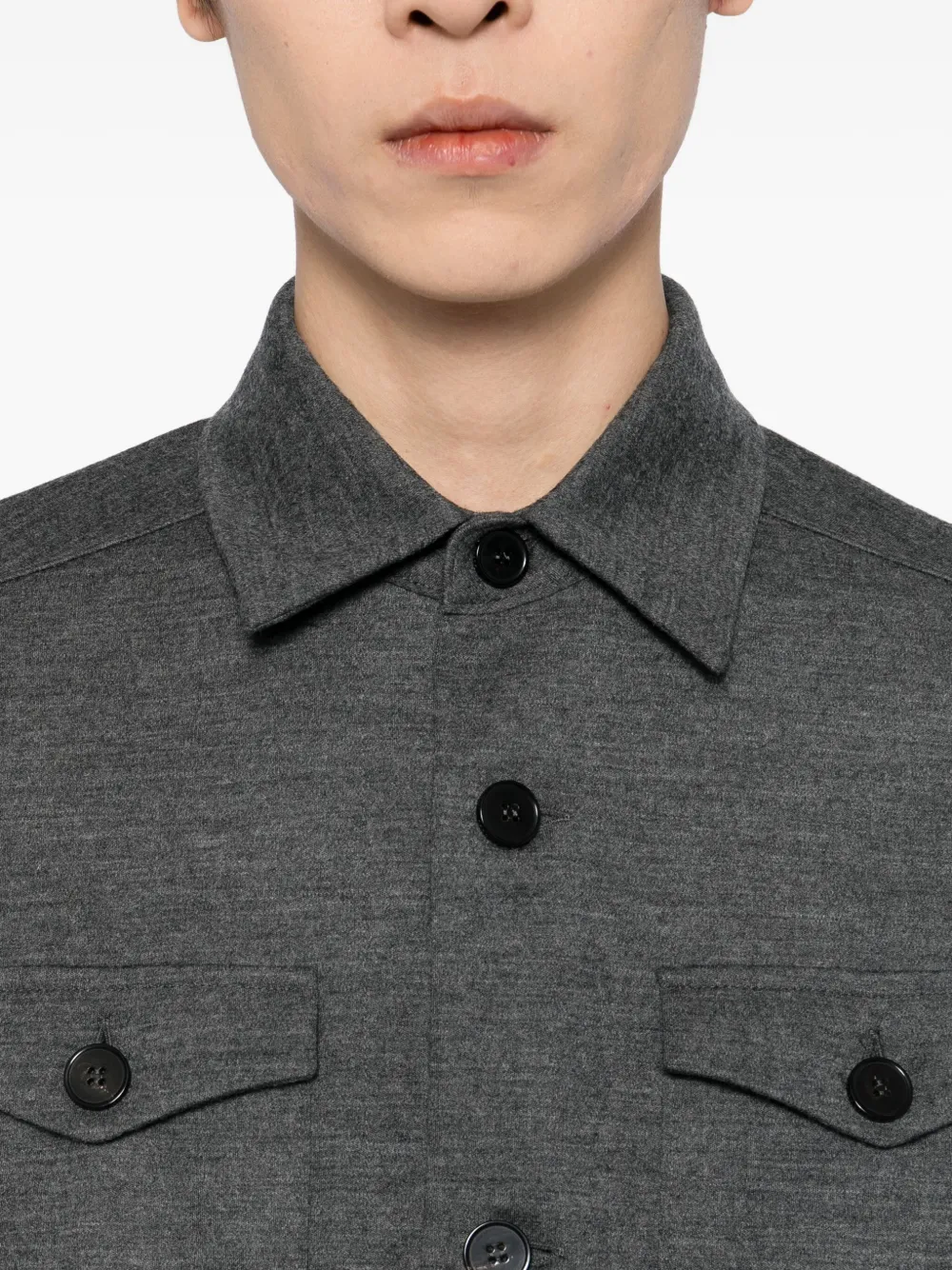 Harris Wharf London Wool Shirt Jacket In Animal Print