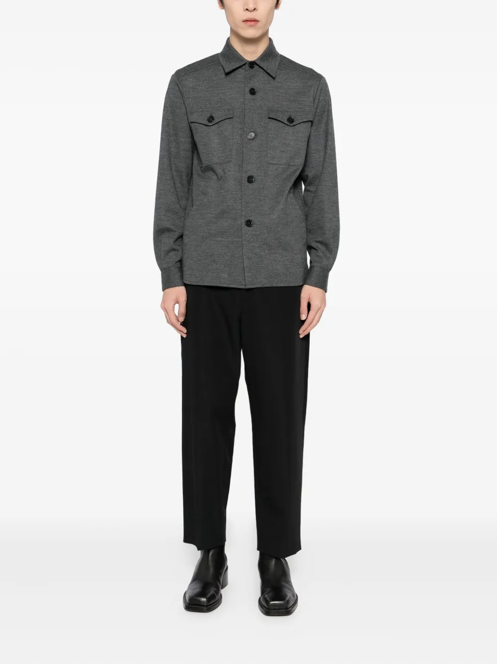 Harris Wharf London wool shirt jacket | Shirt Jackets | Image 2