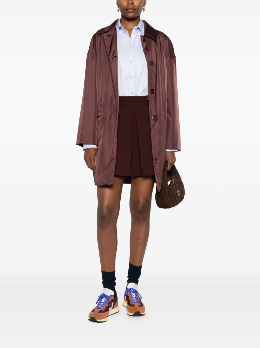 Aspesi Button-fastening Flap-pocket Coat In Brown