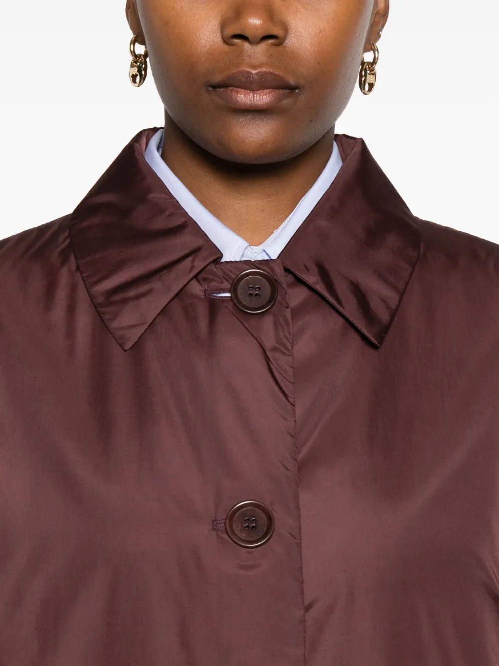 Aspesi Button-fastening Flap-pocket Coat In Brown