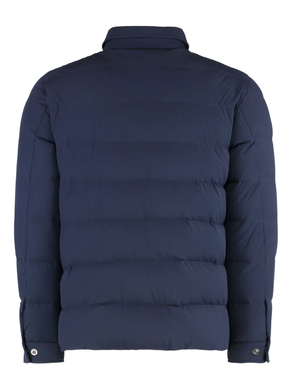 Moorer quilted shirt-collar jacket Blauw