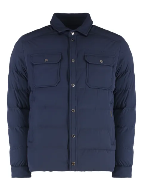Moorer quilted shirt-collar jacket