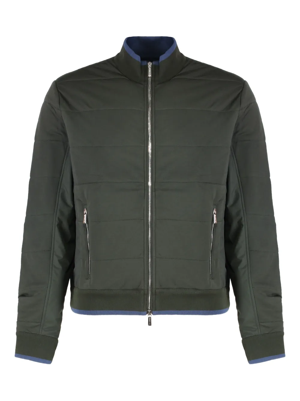 Moorer quilted full-zip jacket Groen