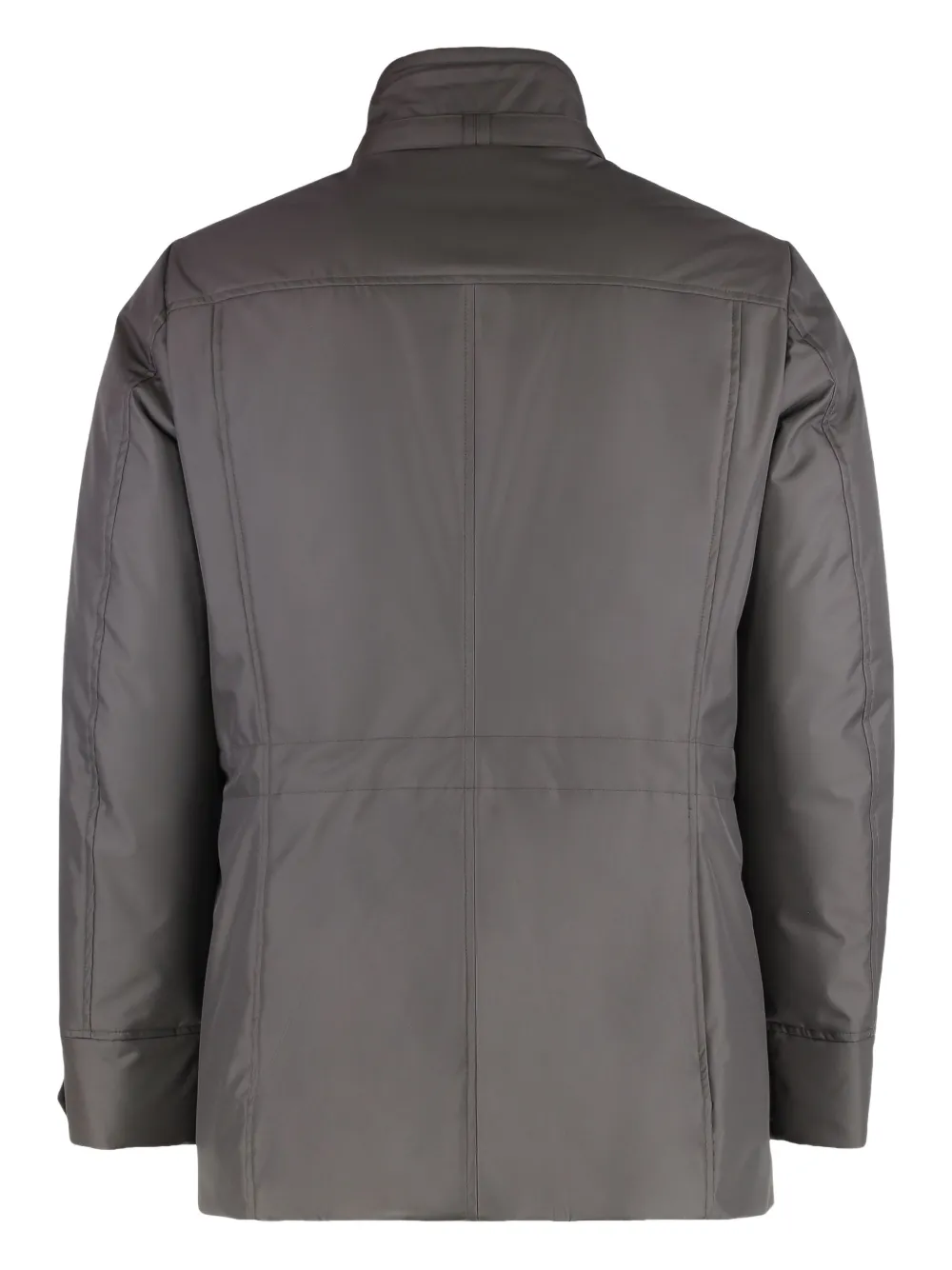 Moorer double-breasted flap-pocket jacket Grijs