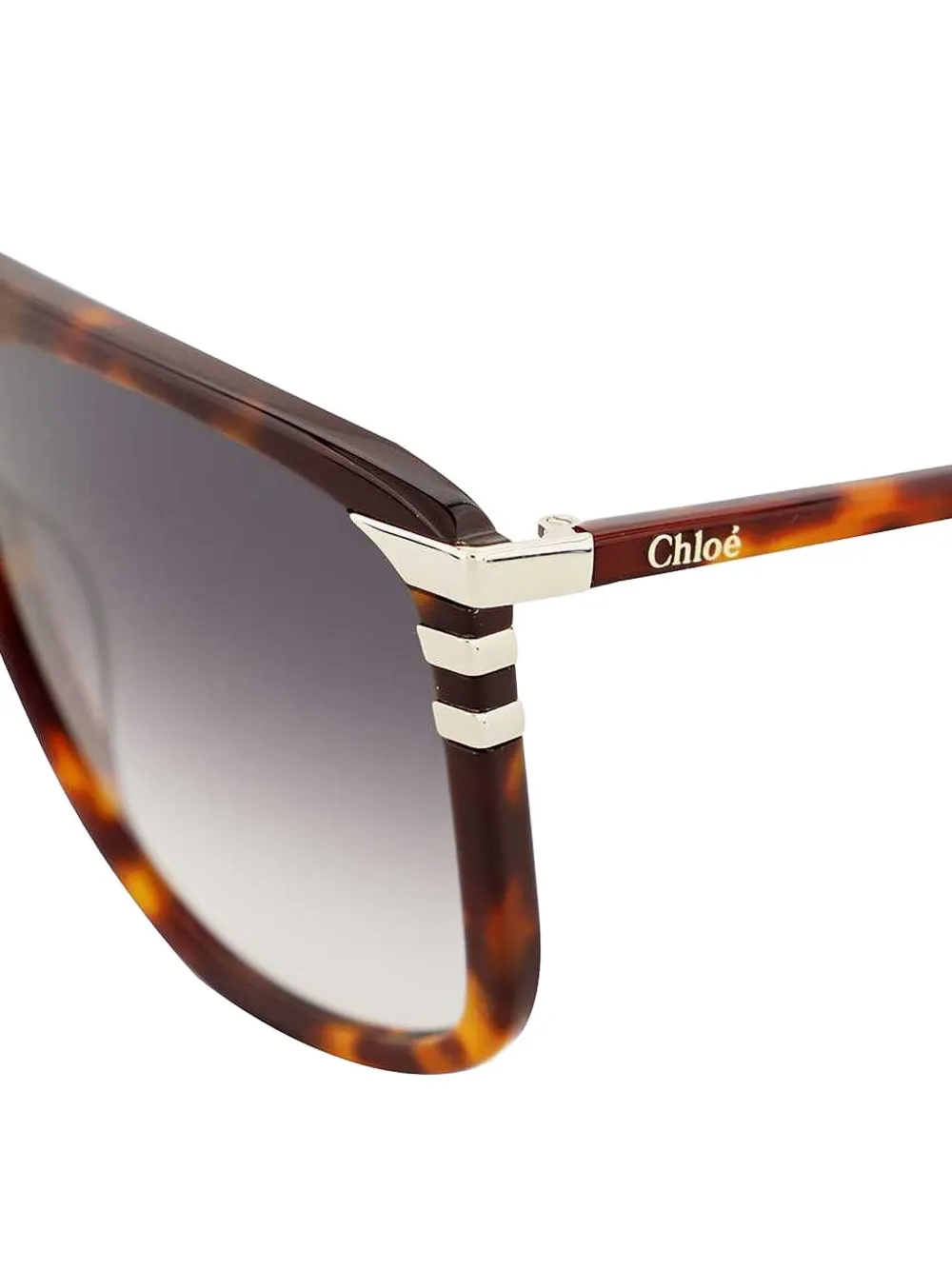 Chloé Tortoiseshell Geometric-frame Sunglasses In Brown