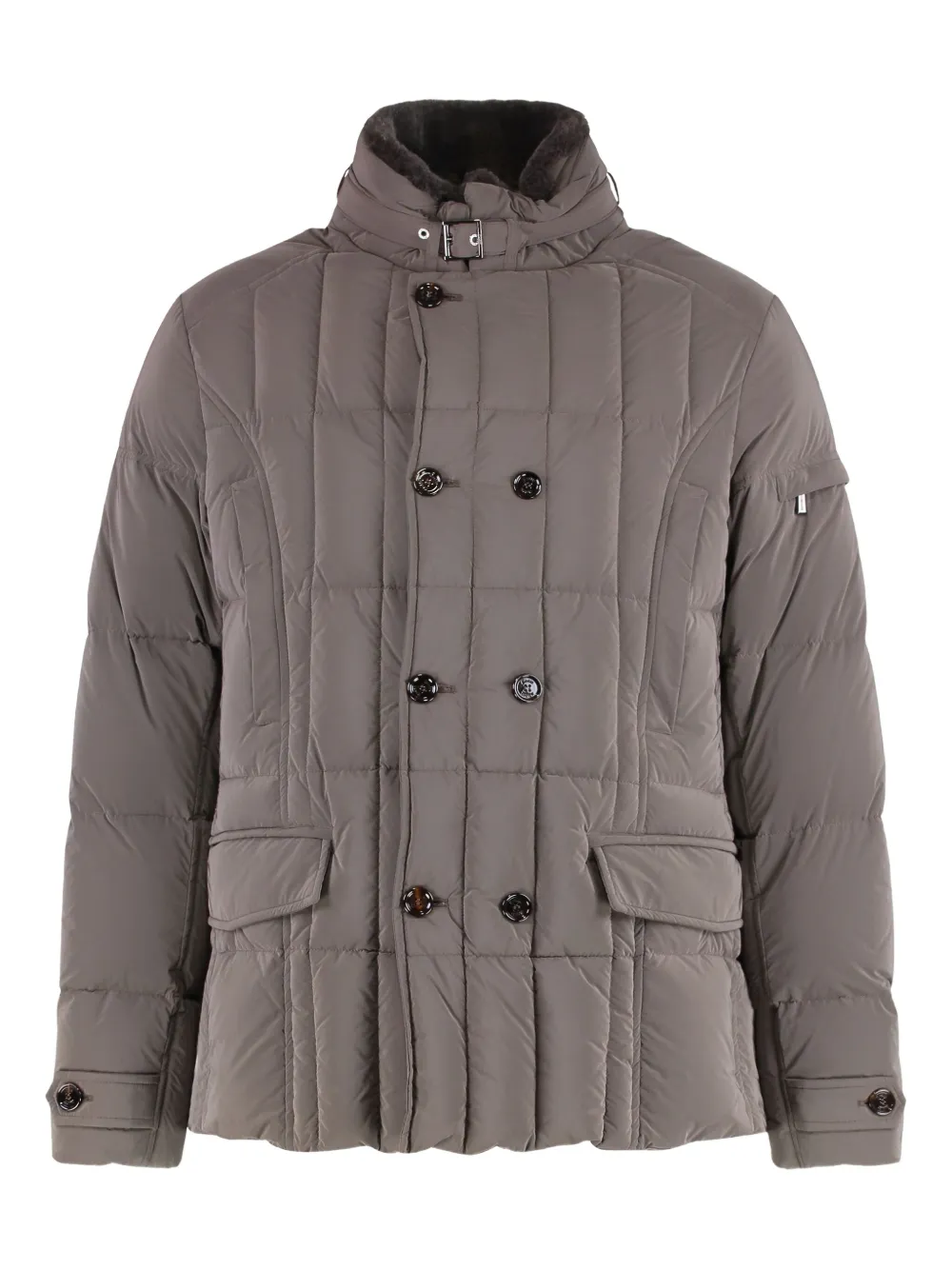 Moorer quilted button-fastening jacket Bruin