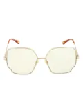 Chloé geometric-frame sunglasses - Gold