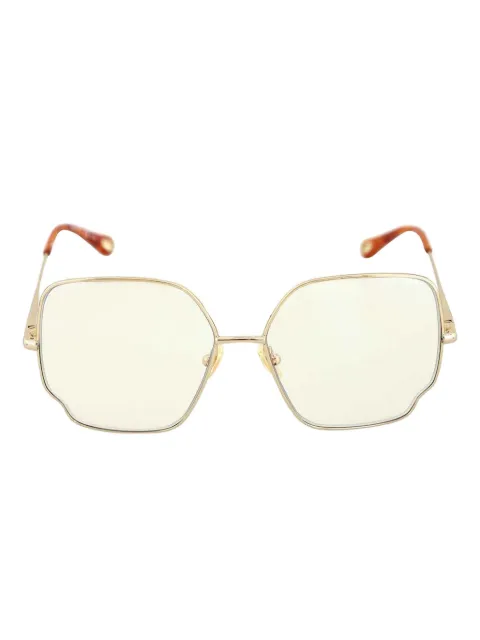 Chloé lentes de sol con armazón geométrica
