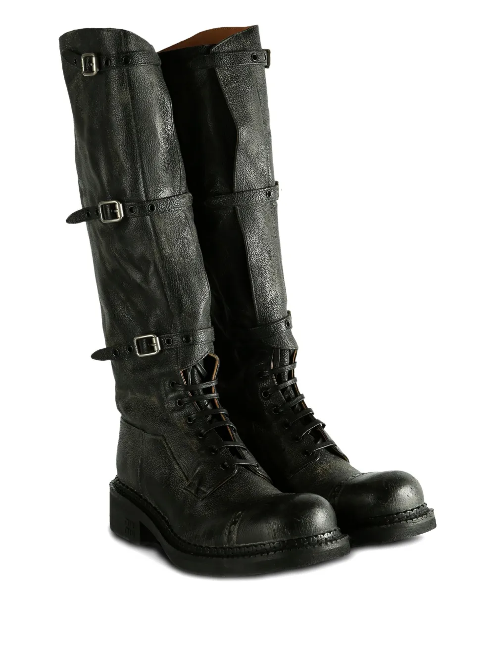 Miu Miu buckle-strap leather boots | Knee-High Boots | Image 2