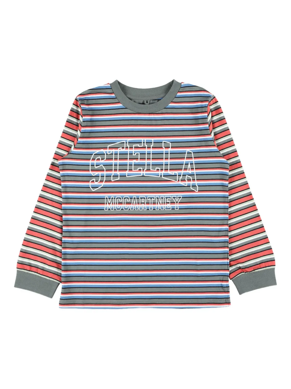 Stella McCartney Kids striped long-sleeve t-shirt Groen