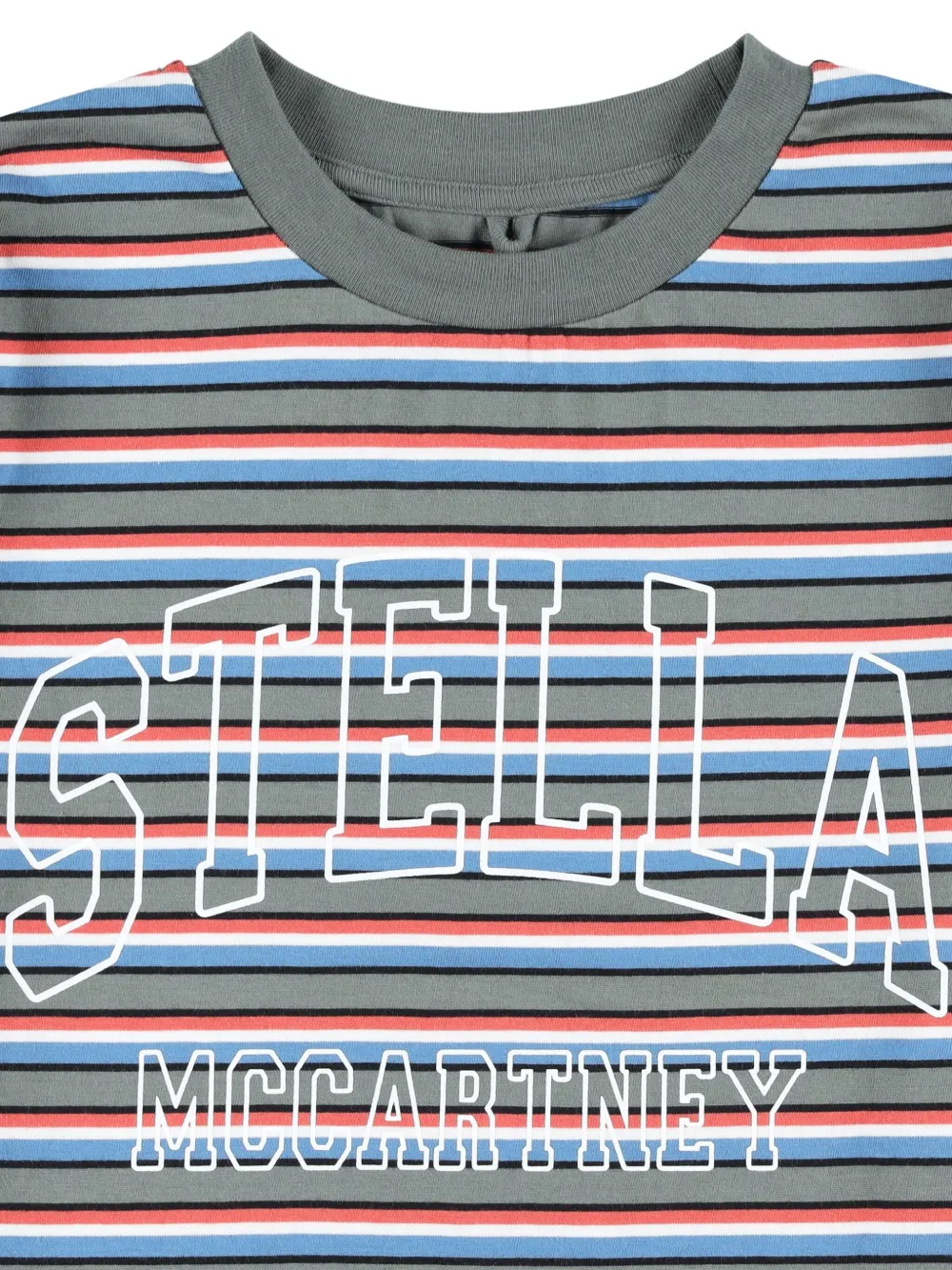 Stella McCartney Kids striped long-sleeve t-shirt Groen