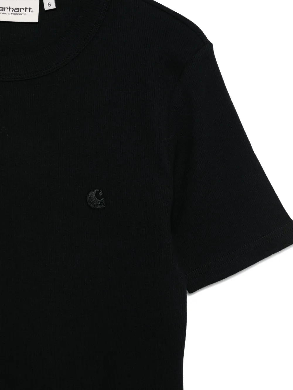 Carhartt WIP T-shirt met geborduurd logo Zwart