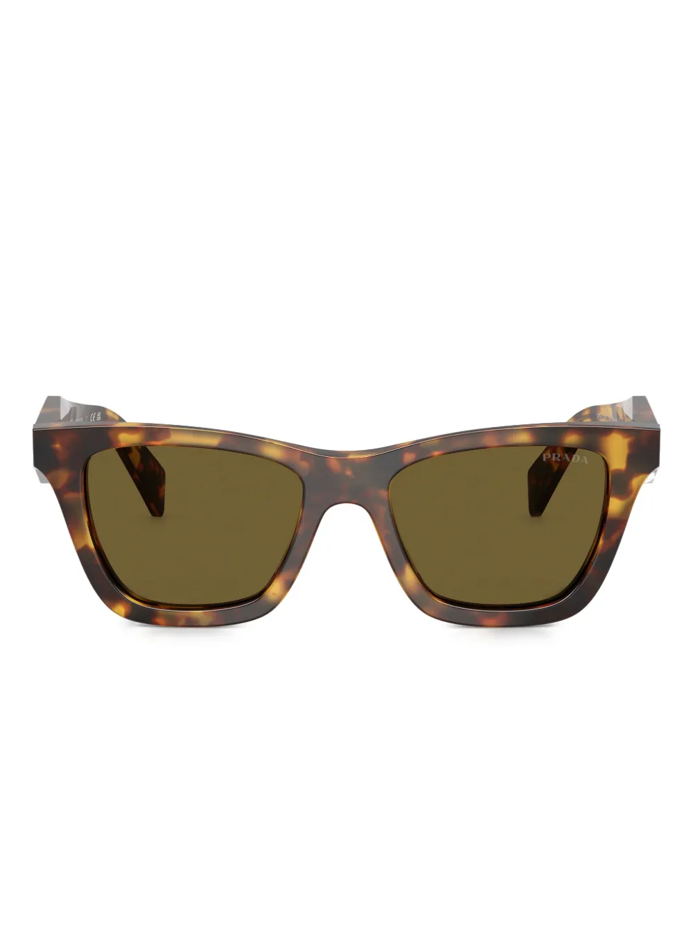 Prada Eyewear Zonnebril met vierkant montuur Groen