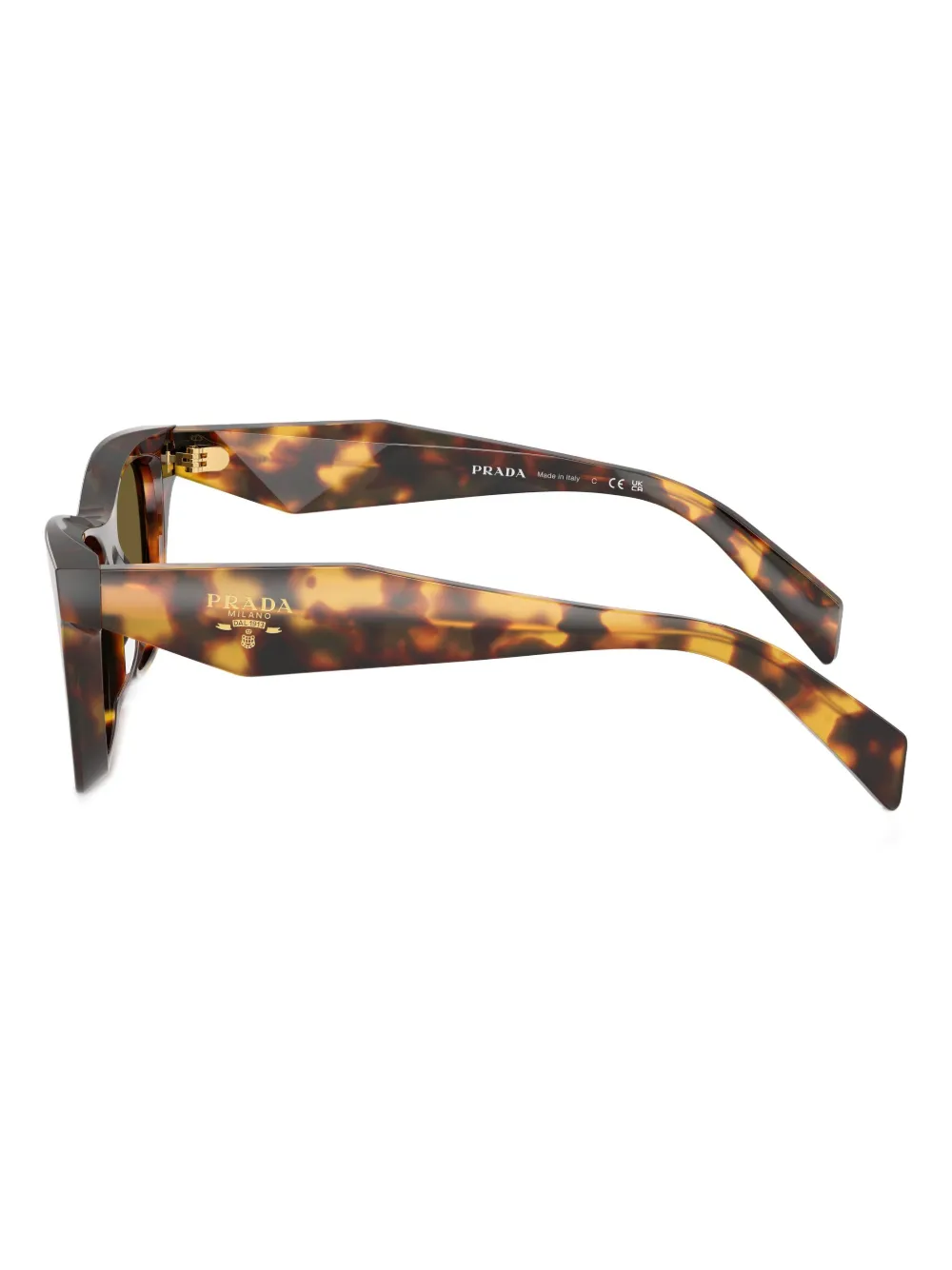 Prada Eyewear Zonnebril met vierkant montuur Groen