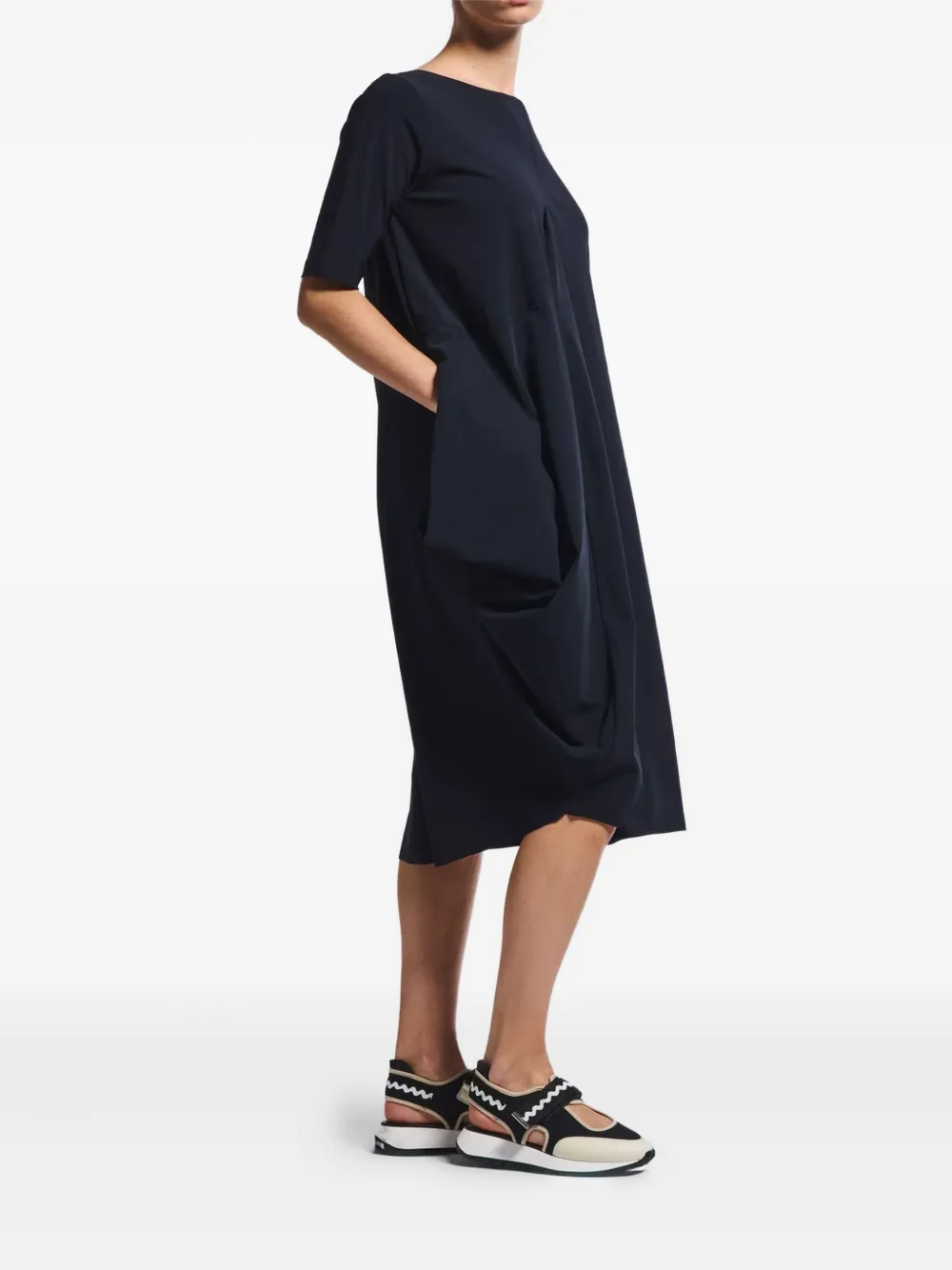 High Caress Midi Dress In Blue
