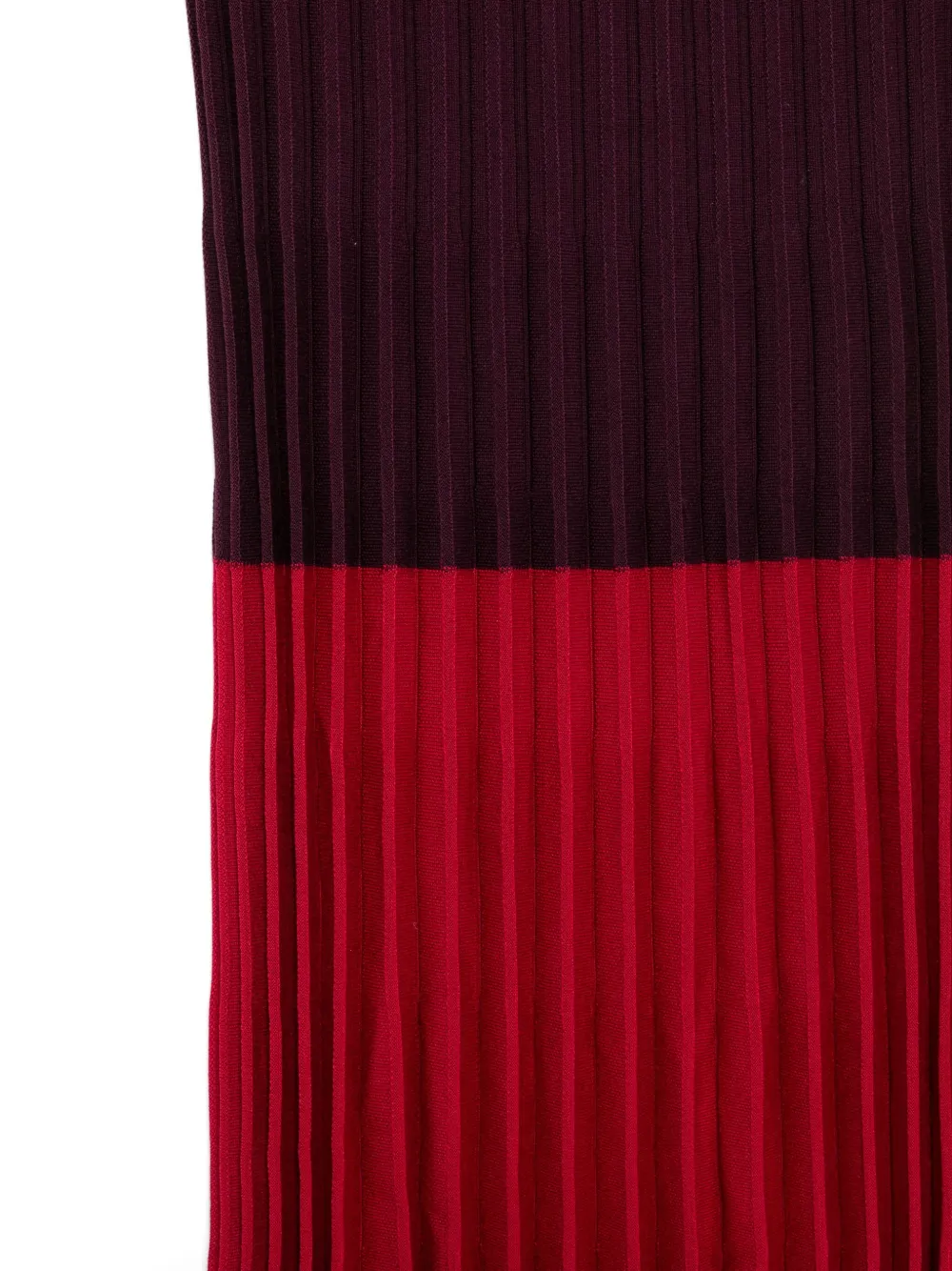 Mrz Pleated Ribbed Skirt In Brown