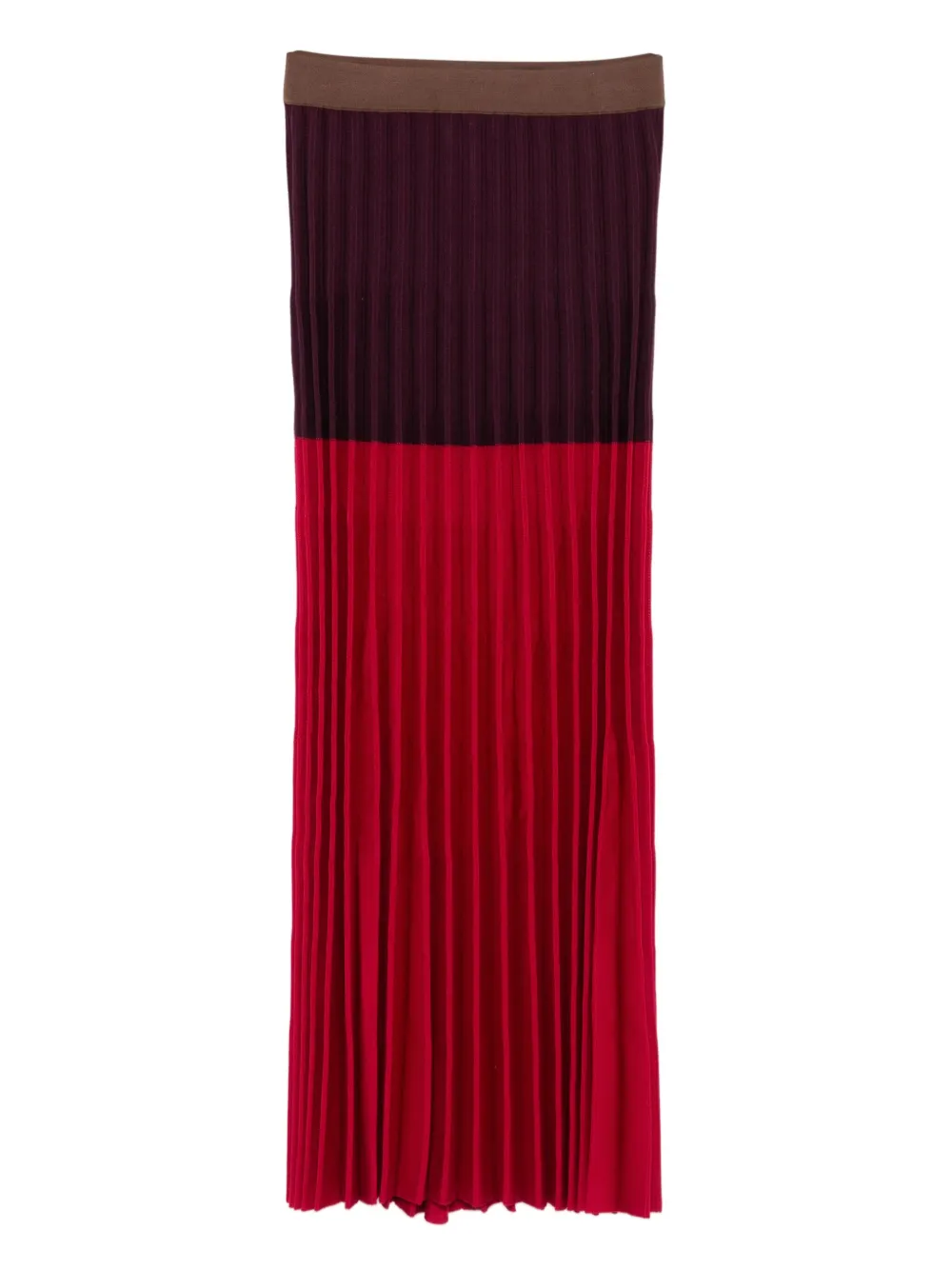 MRZ pleated ribbed skirt | Brown | Image 1