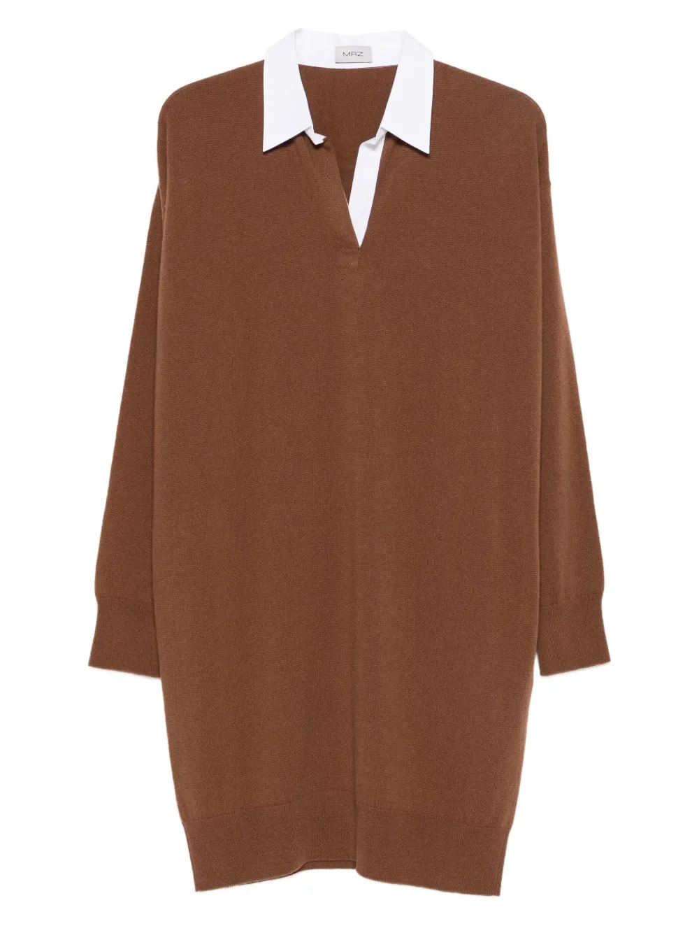 MRZ v-neck mini dress | Brown | Image 1